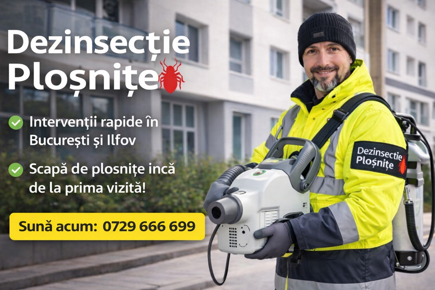 Tehnician Dezinsecție Ploșnițe București cu atomizor ULV profesional – intervenții rapide în București și Ilfov